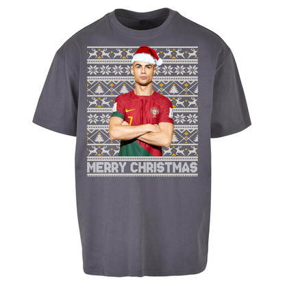 Merry Christmas Ronaldo Oversized T Shirts
