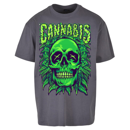 Cannabis Skull Oversized T Shirts