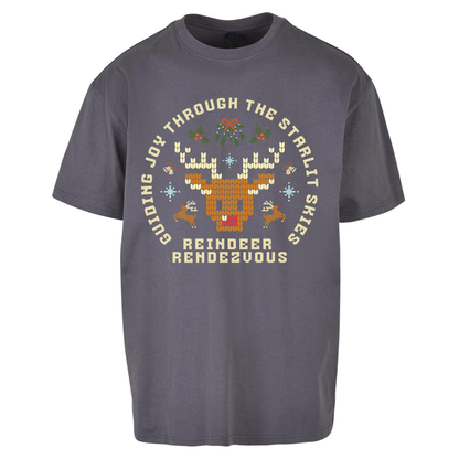 Reindeer Rendezvous Christmas Oversized T Shirts