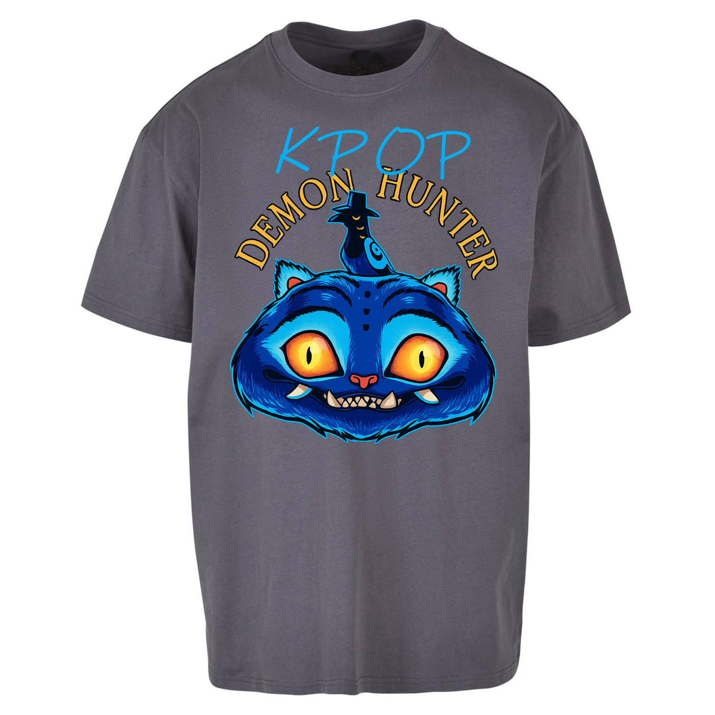 Kpop Demon Hunter Derpy Tiger Oversized T Shirts