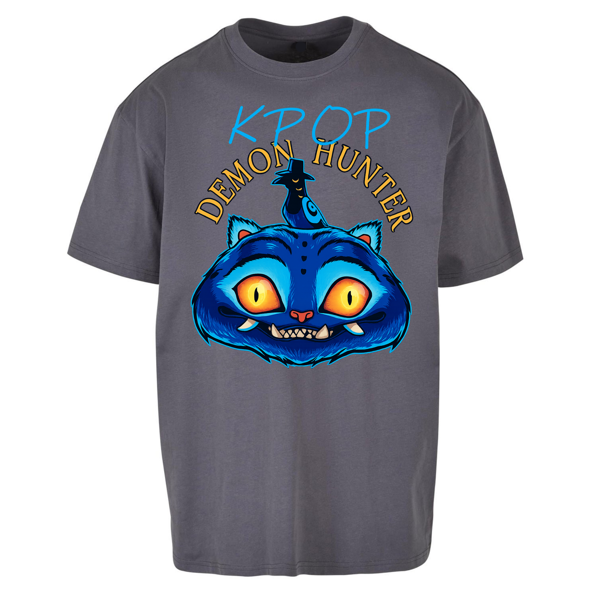 Kpop Demon Hunter Derpy Tiger Oversized T Shirts
