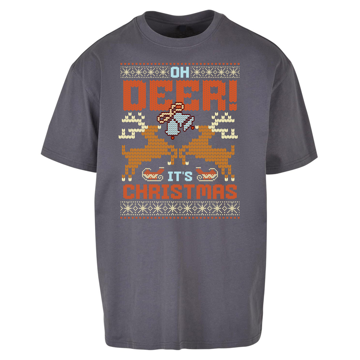 Oh Deer its Christmas Oversized T Shirts