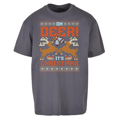 Oh Deer its Christmas Oversized T Shirts