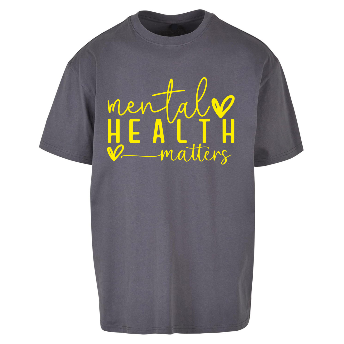 Yellow Mental Health Oversized T Shirts