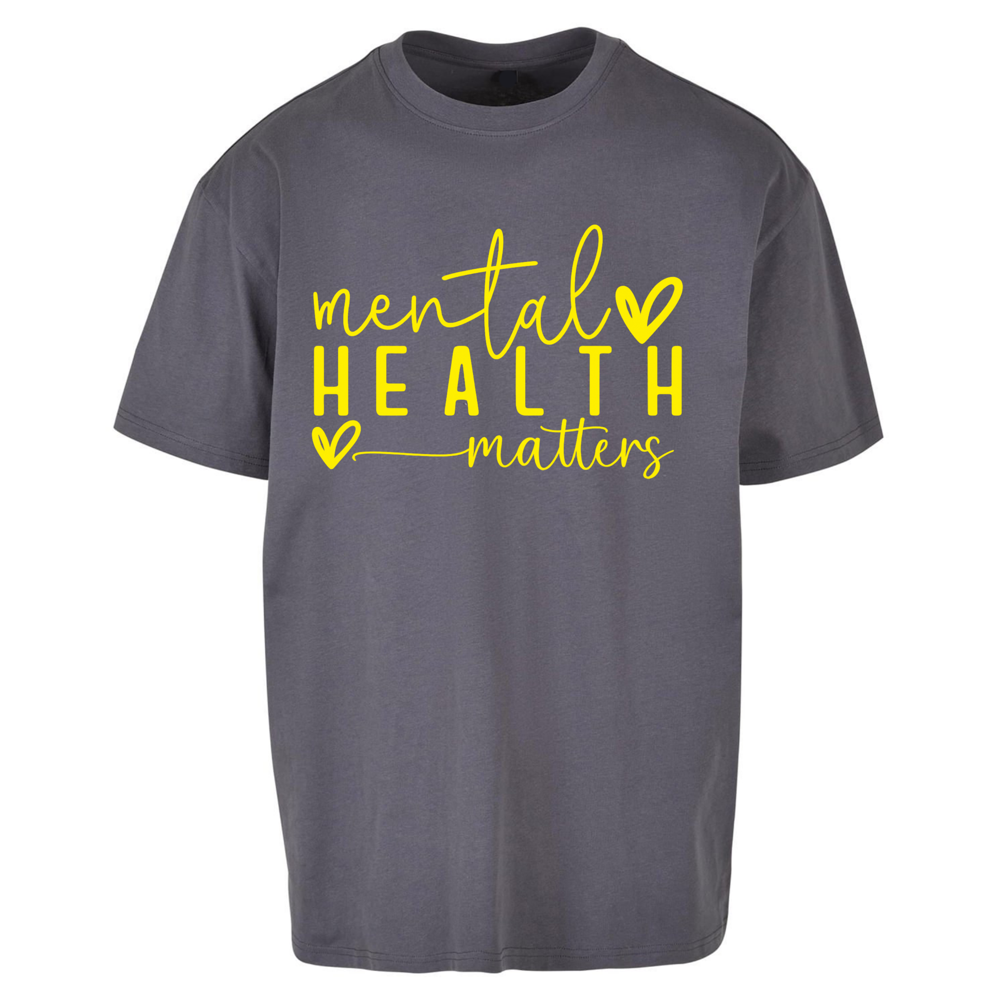 Yellow Mental Health Oversized T Shirts