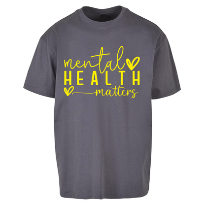 Yellow Mental Health Oversized T Shirts