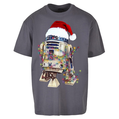 R2D2 Christmas Santa Christmas Oversized T Shirts