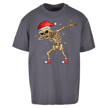 Santa Skellington Dabbing Christmas Oversized T Shirts
