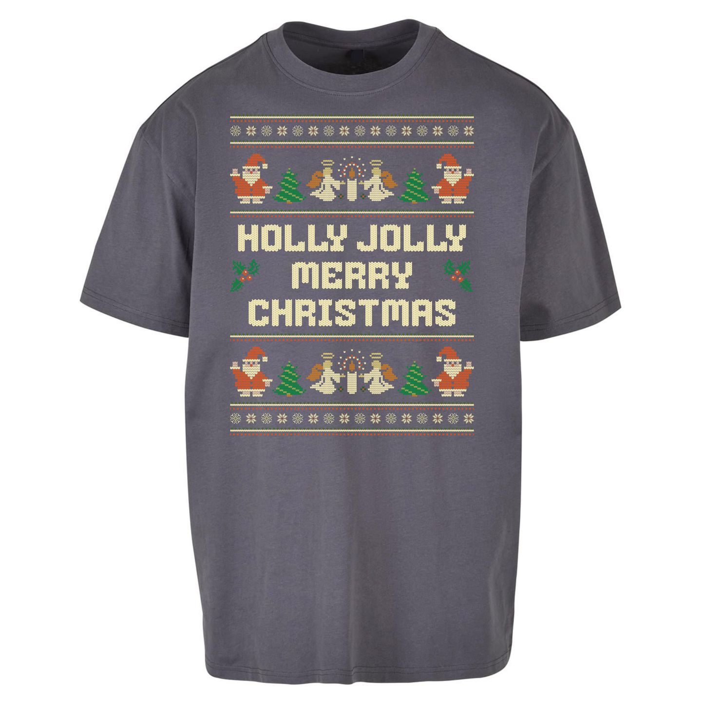 Holly Jolly Merry Christmas Oversized T Shirts