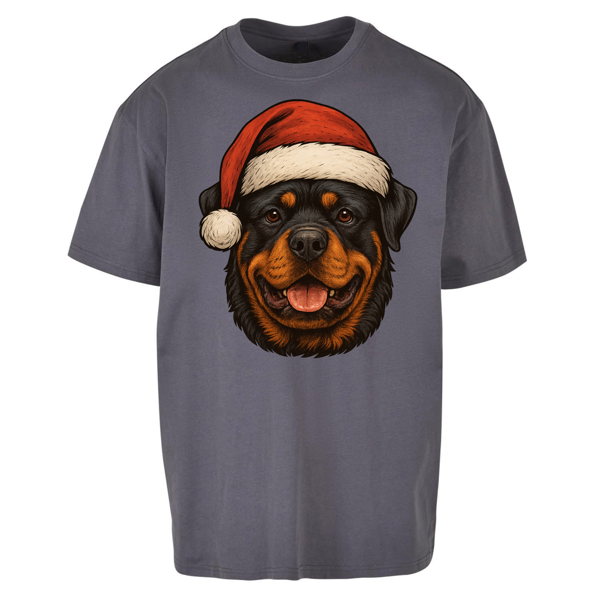 Rottweiler Christmas Oversized T Shirts