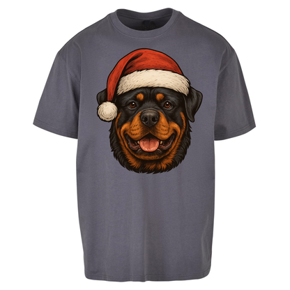 Rottweiler Christmas Oversized T Shirts