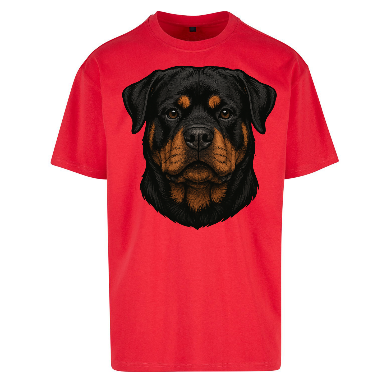 Rottweiler Face Oversized T Shirts