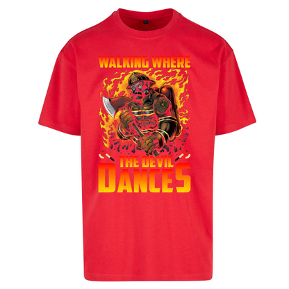 Walking Where The Devil Dances Oversized T Shirts