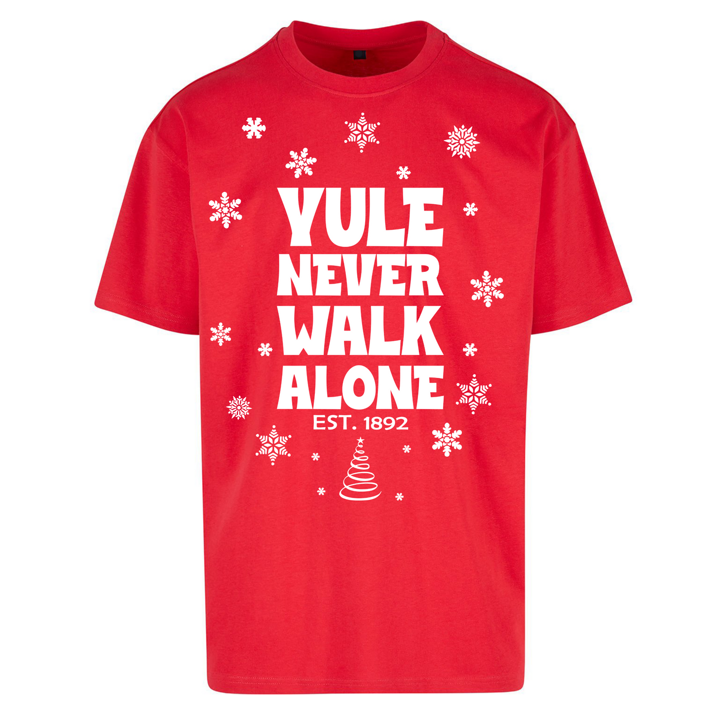 Yule Never Walk Alone Liverpool Christmas Oversized T Shirts