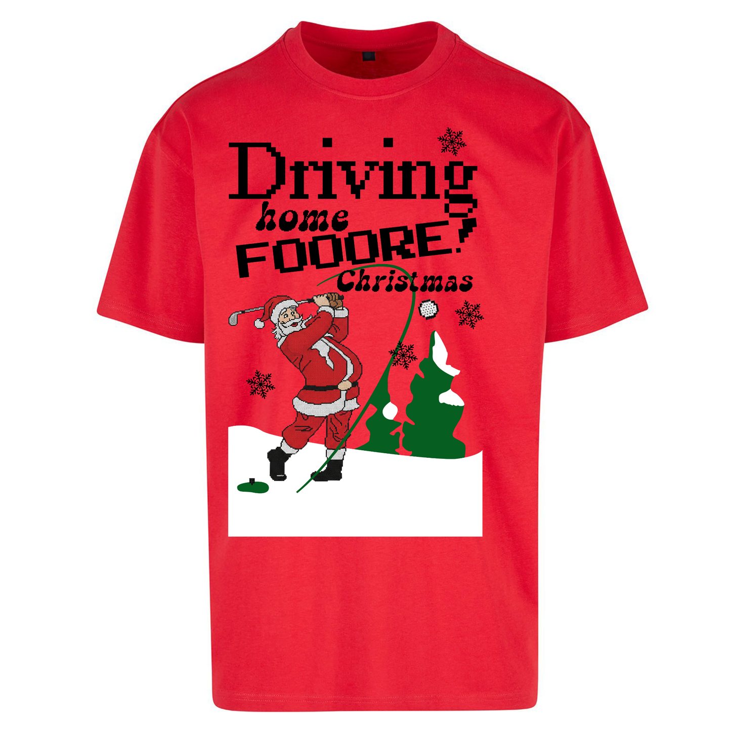 Christmas Golf Oversized T Shirt