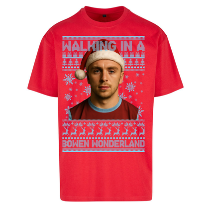 Jared Bowen walking in a Bowen Wonderland Christmas Oversized T Shirts