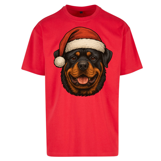 Rottweiler Christmas Oversized T Shirts