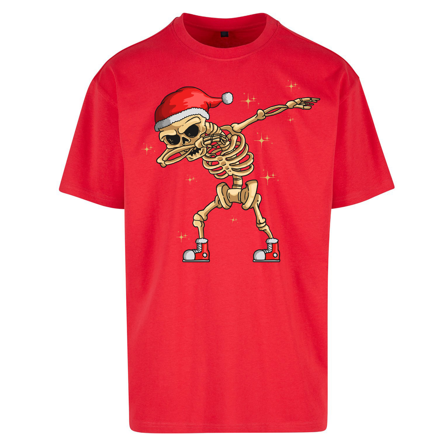 Santa Skellington Dabbing Christmas Oversized T Shirts