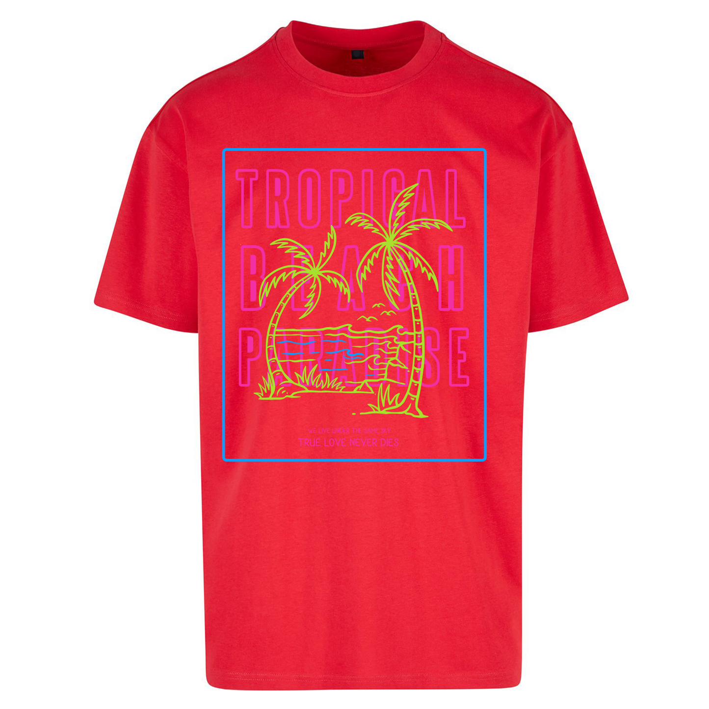 Tropical Beach Paradise Oversized T Shirts