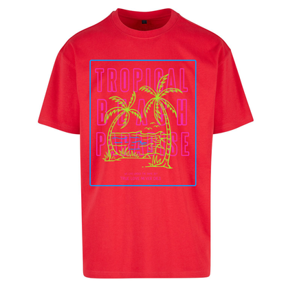 Tropical Beach Paradise Oversized T Shirts