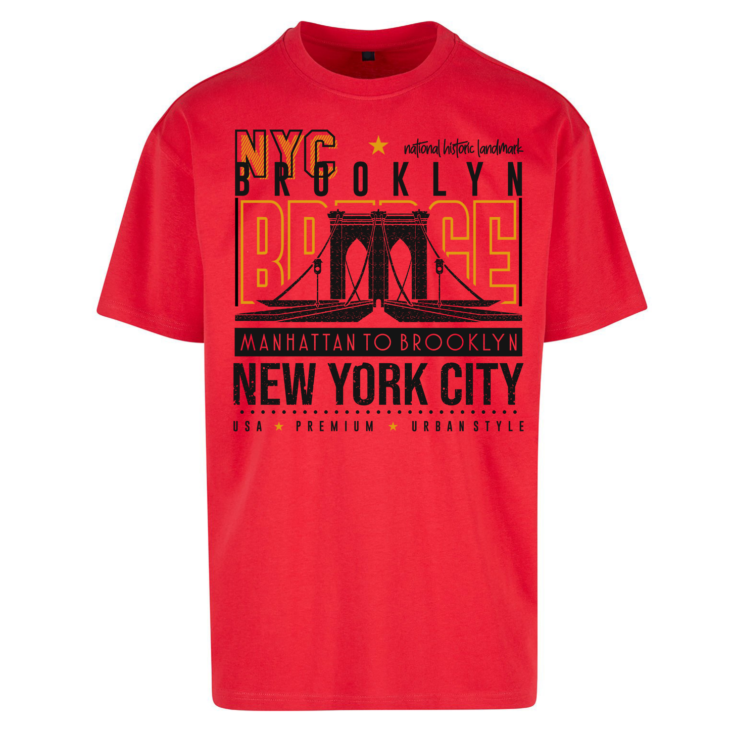 NYC Brooklyn Bridge Oversized T Shirts
