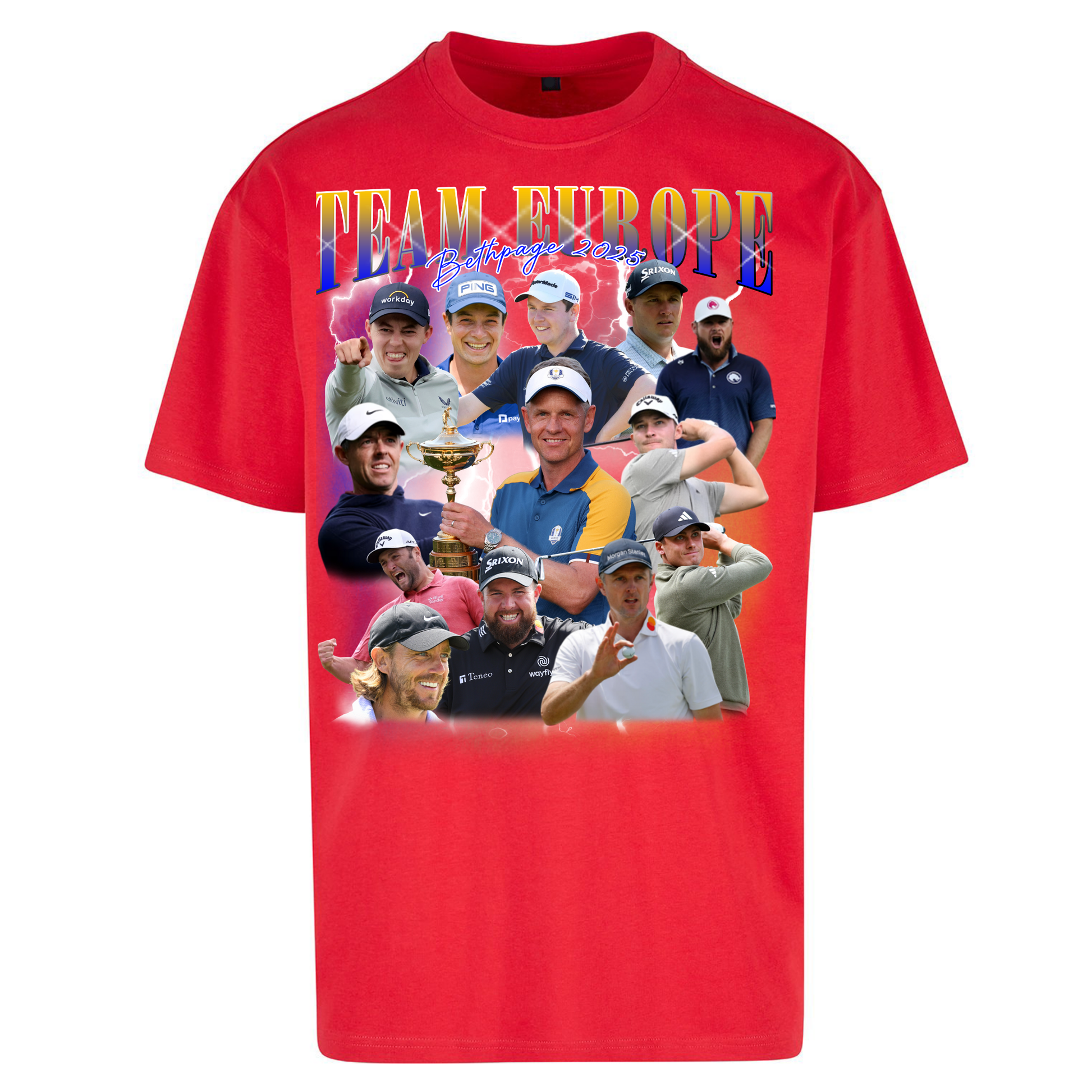 Ryder Cup 2025 Team Europe Oversized T Shirts
