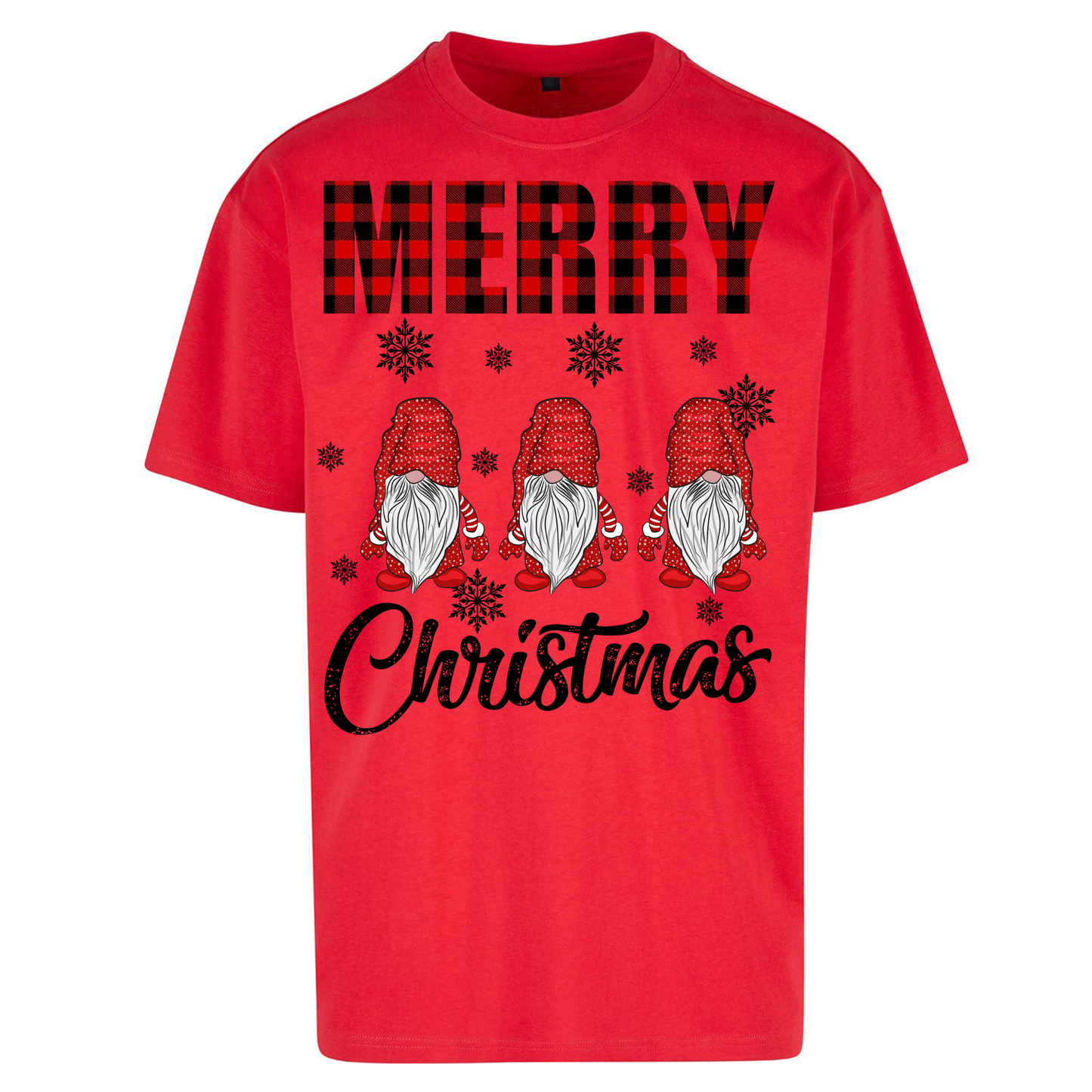 Merry Knomes Christmas Oversized T Shirt