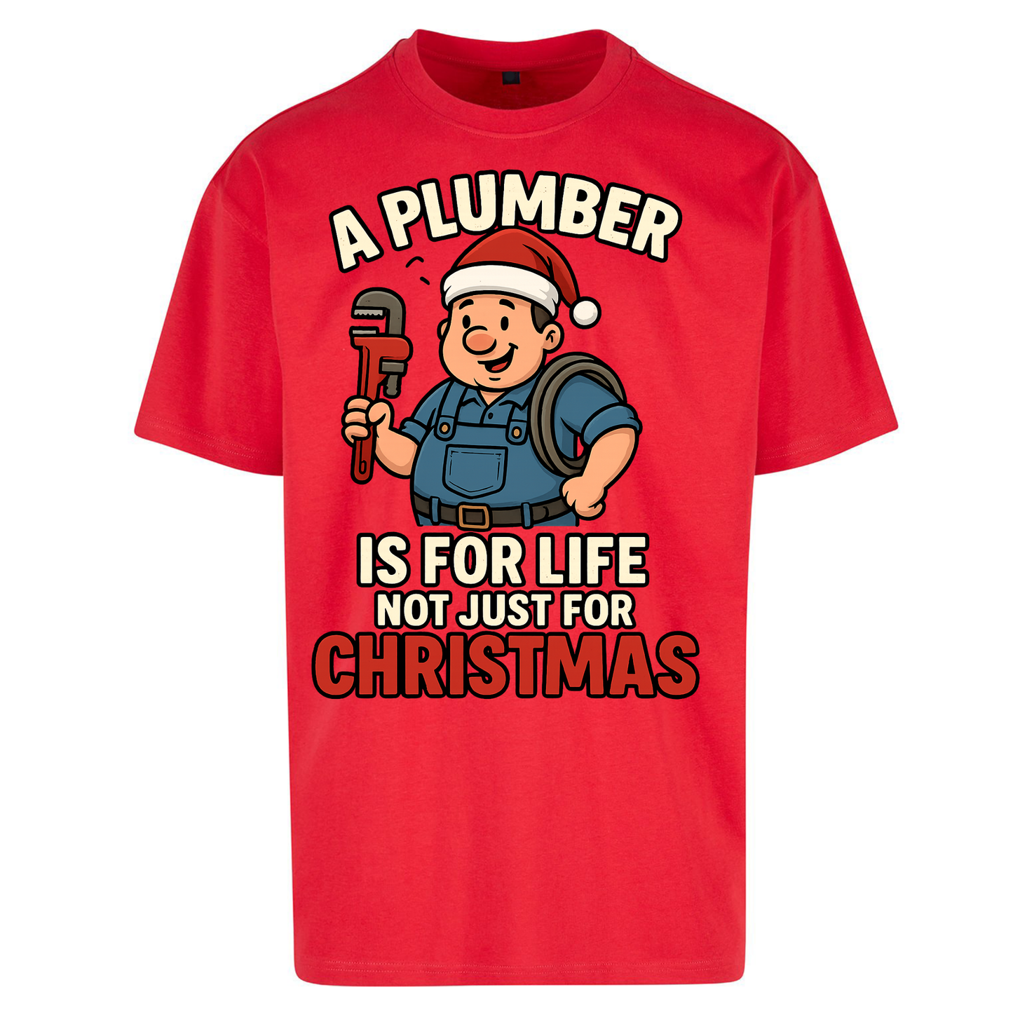 Plumber Christmas Oversized T Shirts