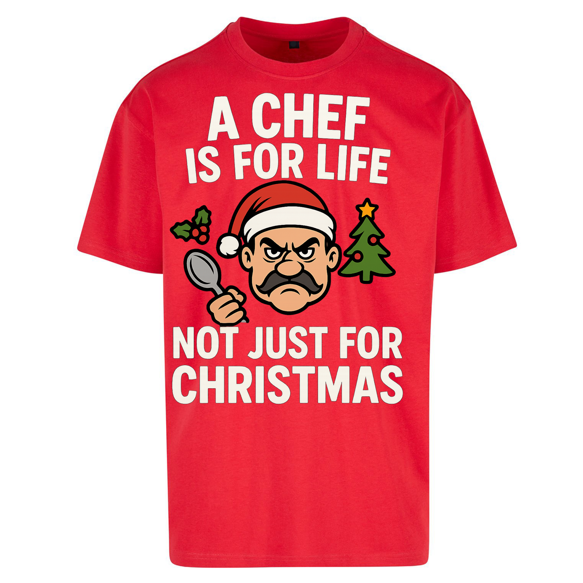 Chef Christmas Oversized T Shirts