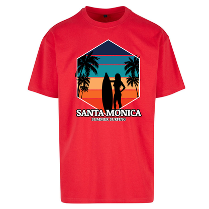 Santa Monica Summer Surfing Oversized T Shirts