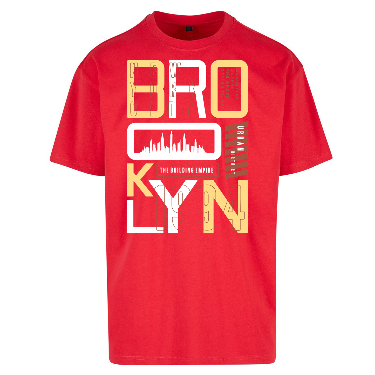 Brooklyn New York Urban District Oversized T Shirts