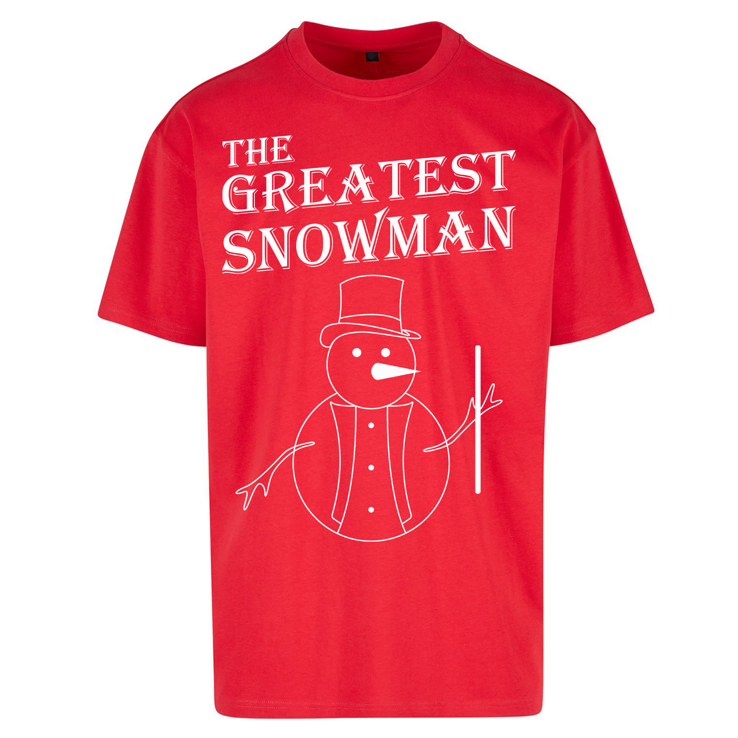 The Greatest Snowman Christmas Oversized T Shirts