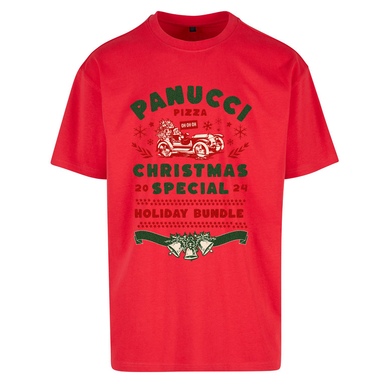 Panucci Pizza Christmas Special Christmas Oversized T Shirts