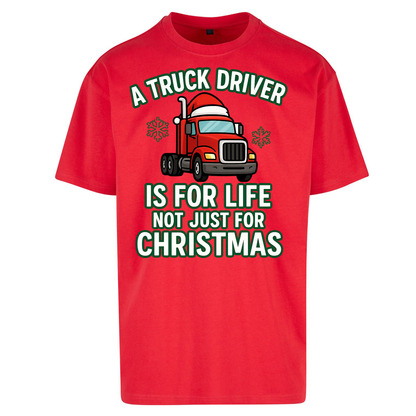 Truck Driver Christmas Oversized T Shirts