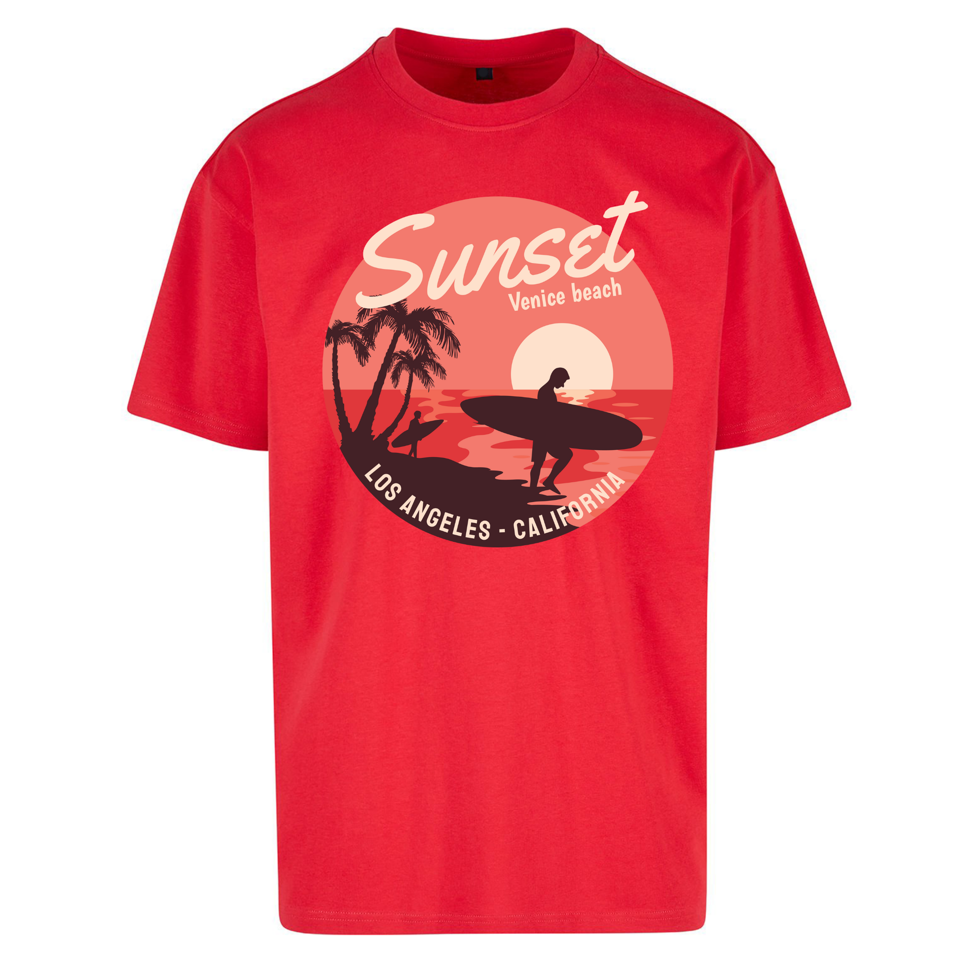 Sunset Venice Beach Oversized T Shirts