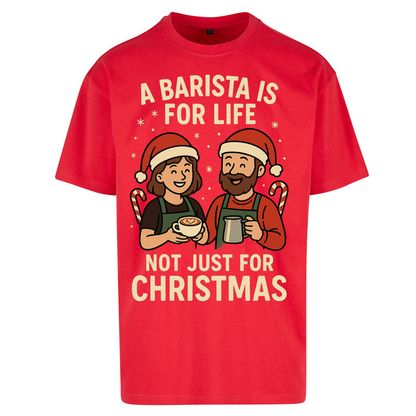 Barista Christmas Oversized T Shirts