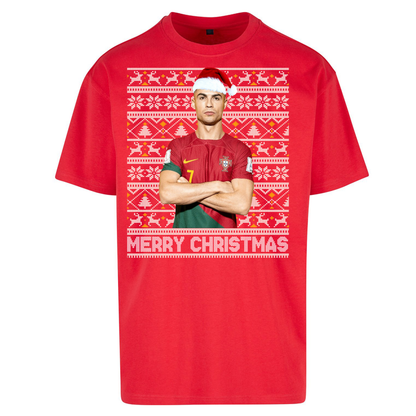 Merry Christmas Ronaldo Oversized T Shirts