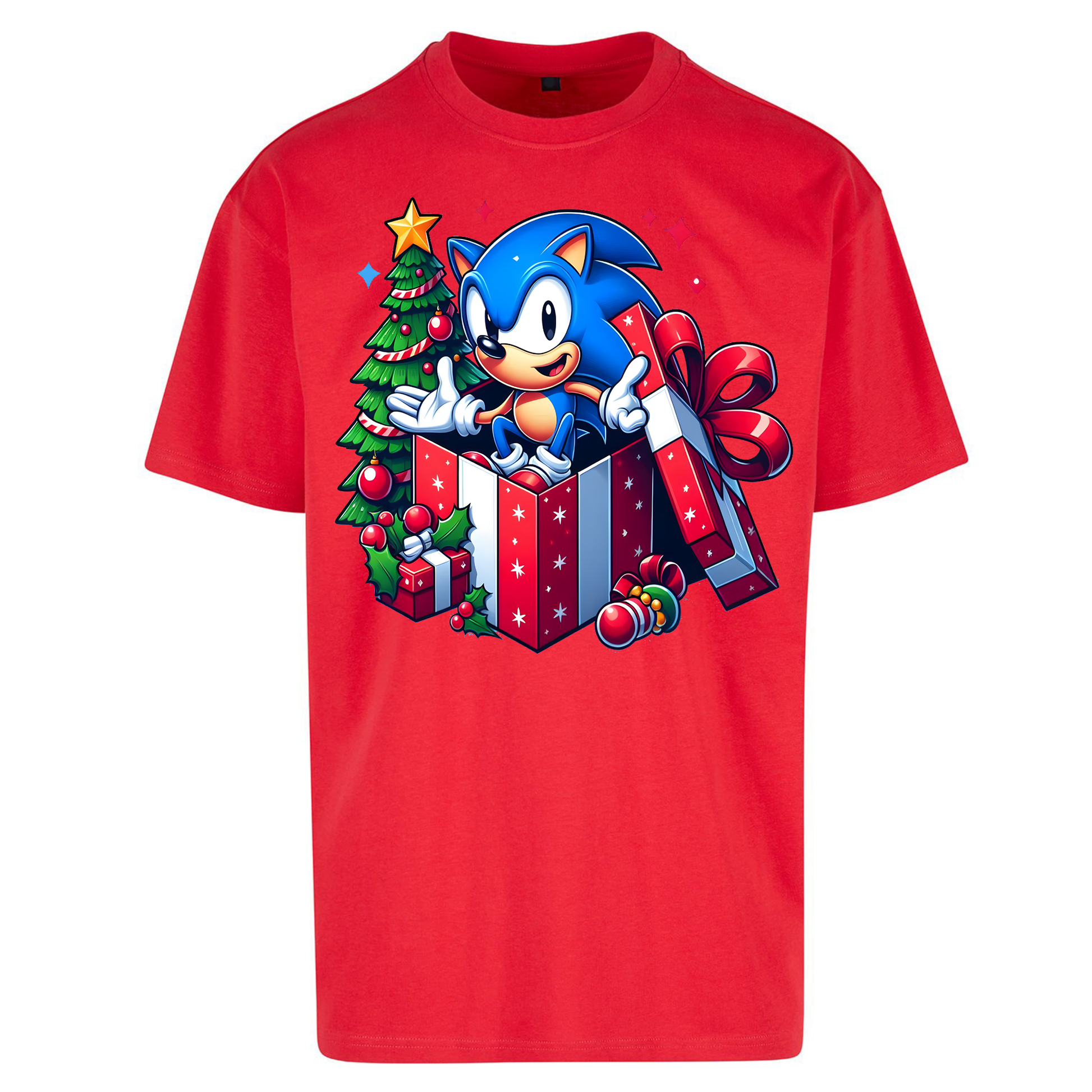 Sonic The Hedgehog Christmas Oversized T Shirts