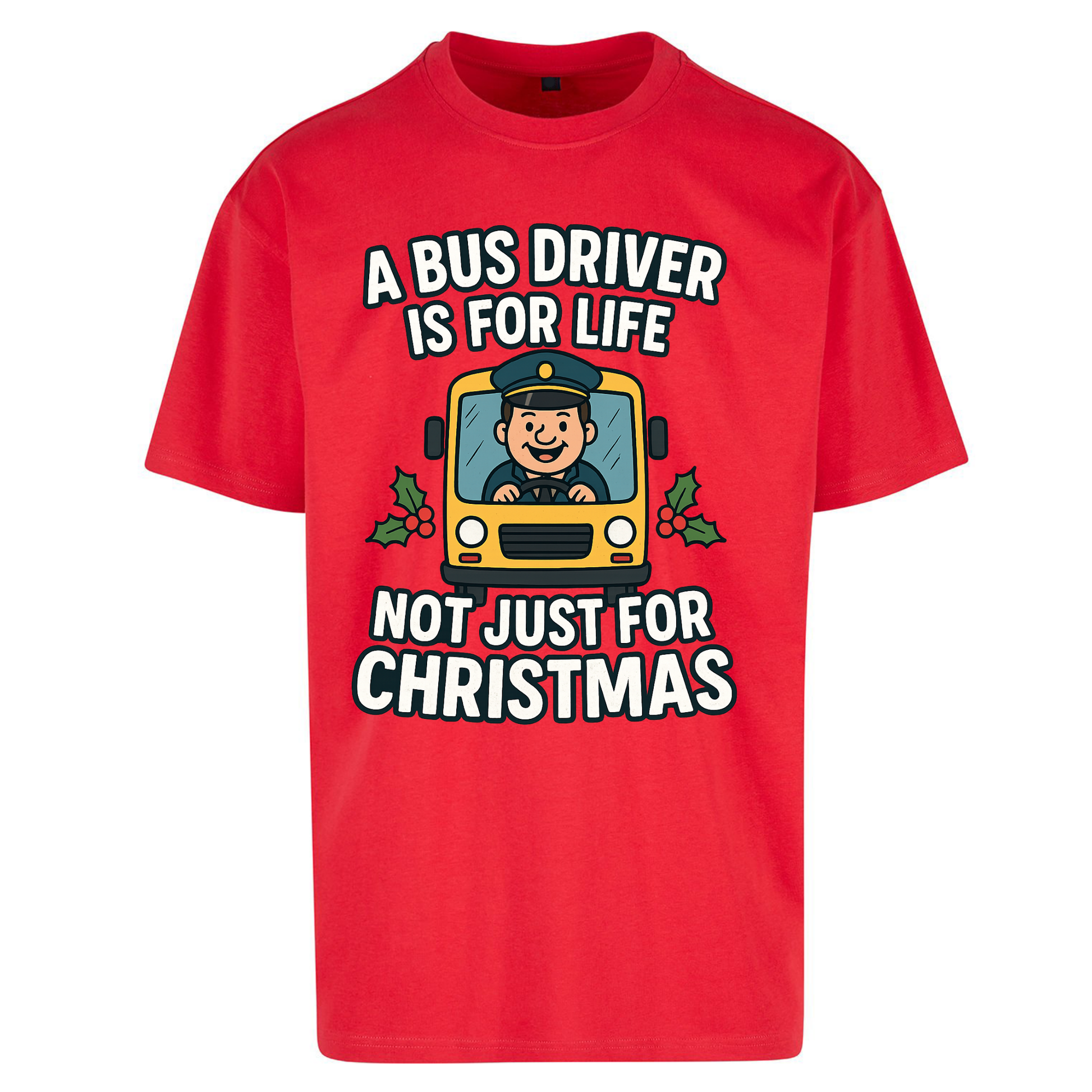 Bus Driver Christmas Oversized T Shirts