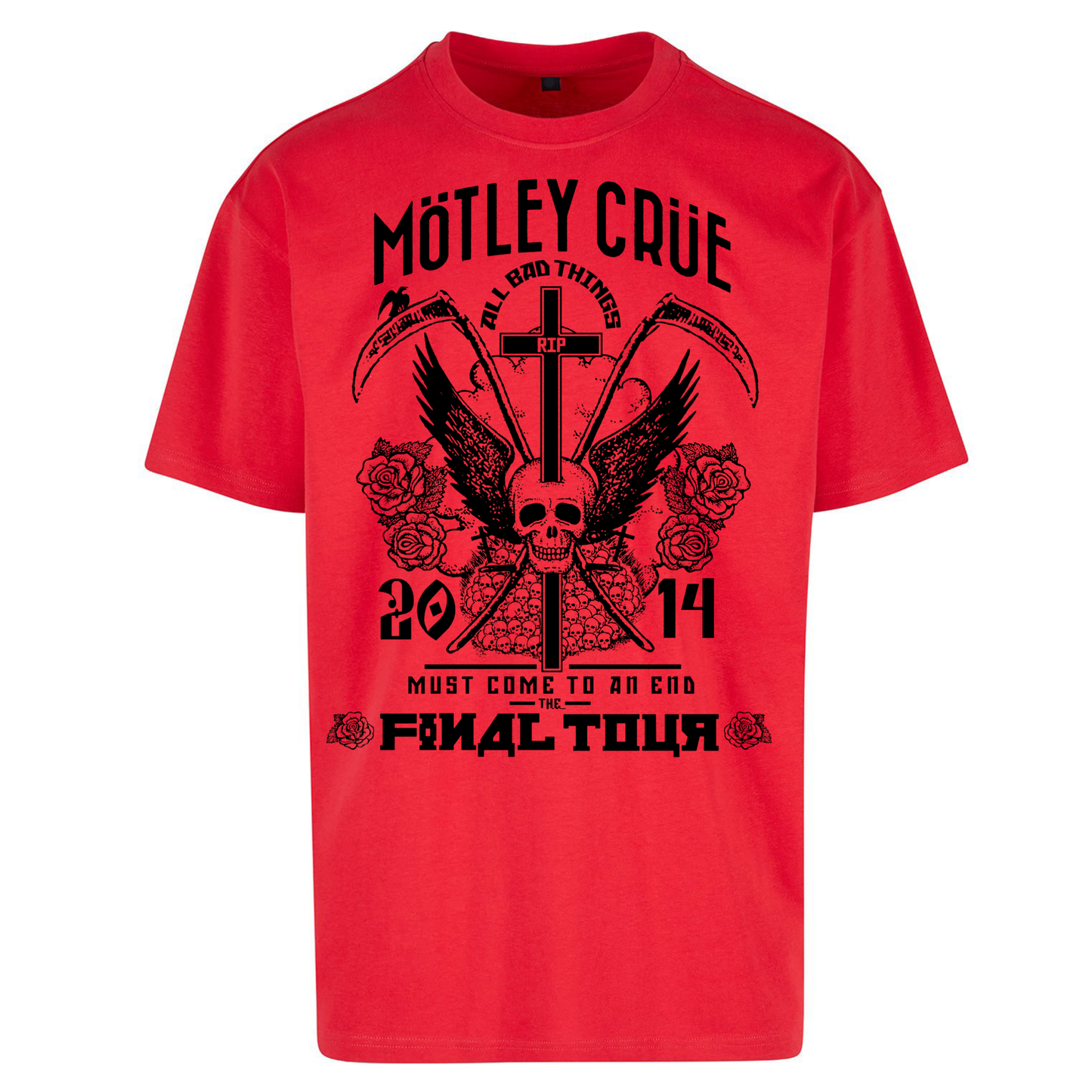 Motley Crue All Bad Things Oversized T Shirts