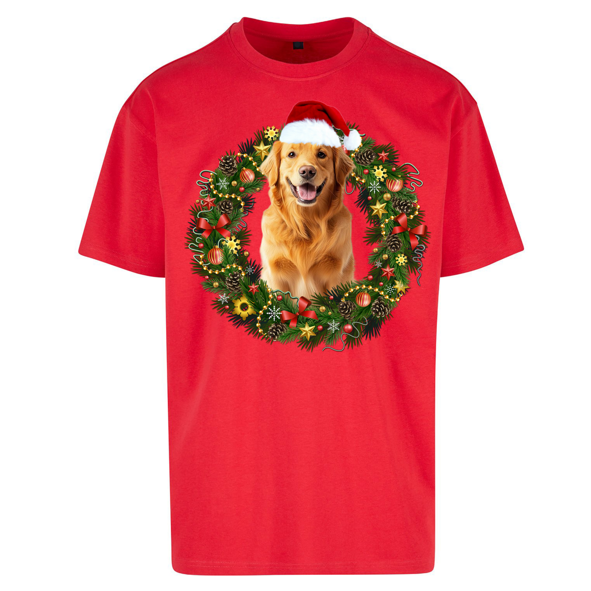 Dog Christmas Oversized T Shirts