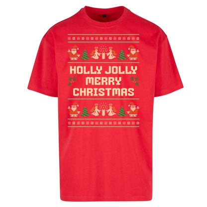 Holly Jolly Merry Christmas Oversized T Shirts