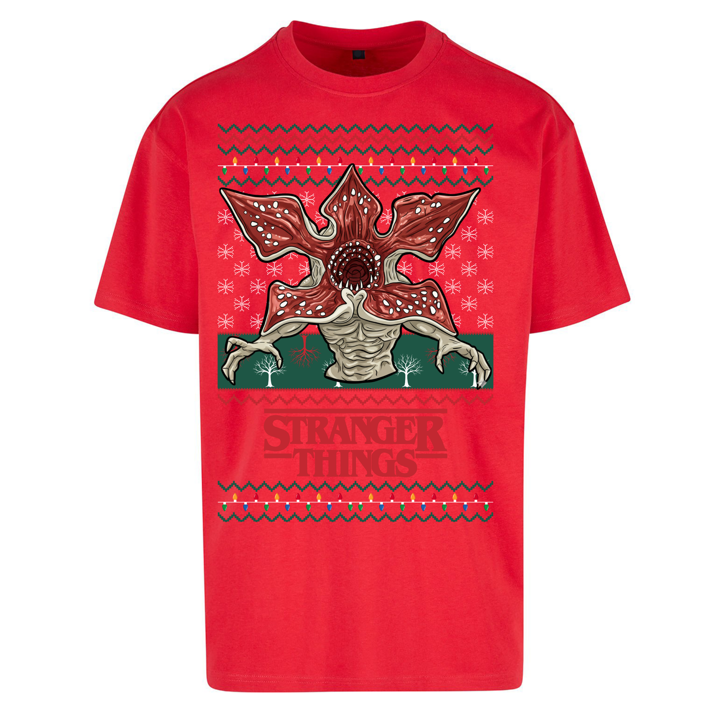 Demogorgon Christmas Oversized T Shirts