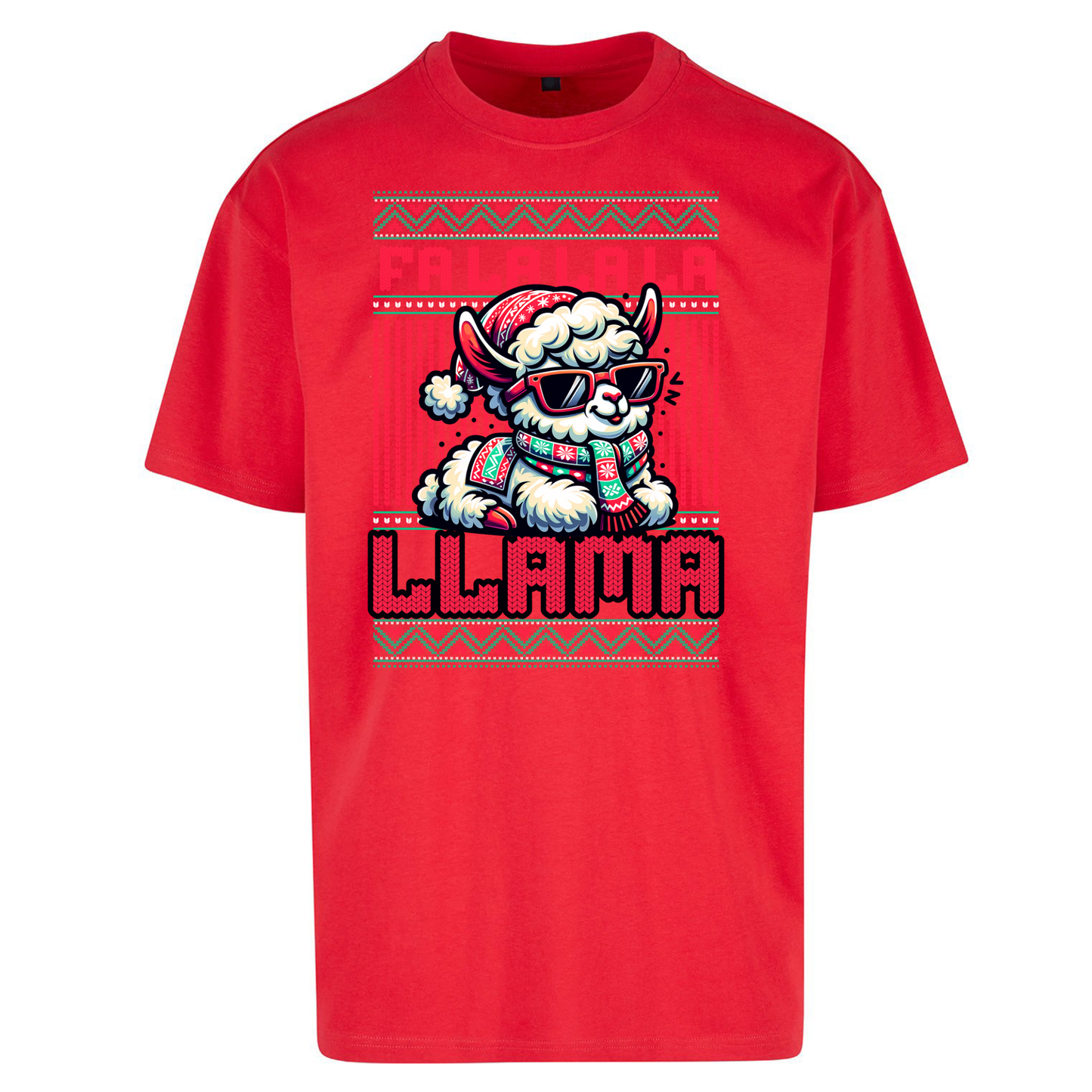 FA LA LA LA LLAMA Oversized T Shirts