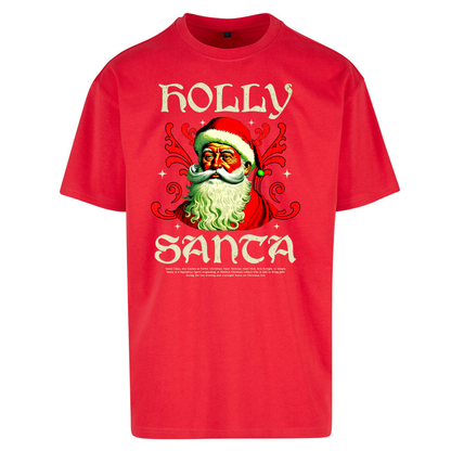 Holly Santa Christmas Oversized T Shirts