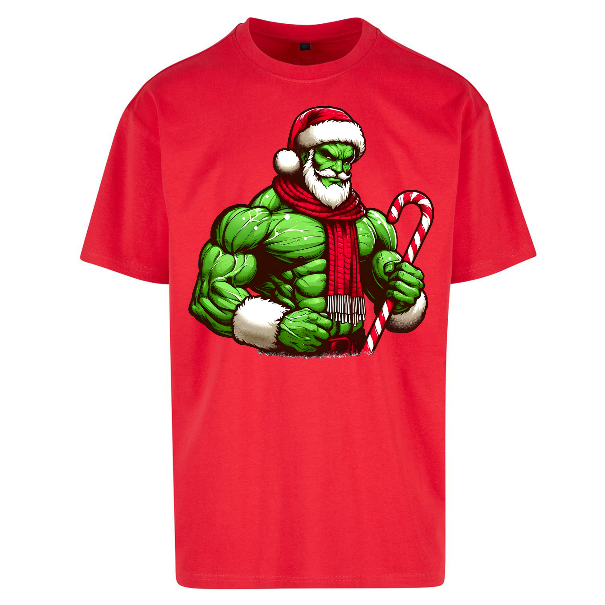 The Hulk Candy Cane Santa Oversized T Shirts