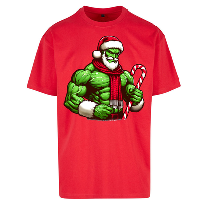 The Hulk Candy Cane Santa Oversized T Shirts