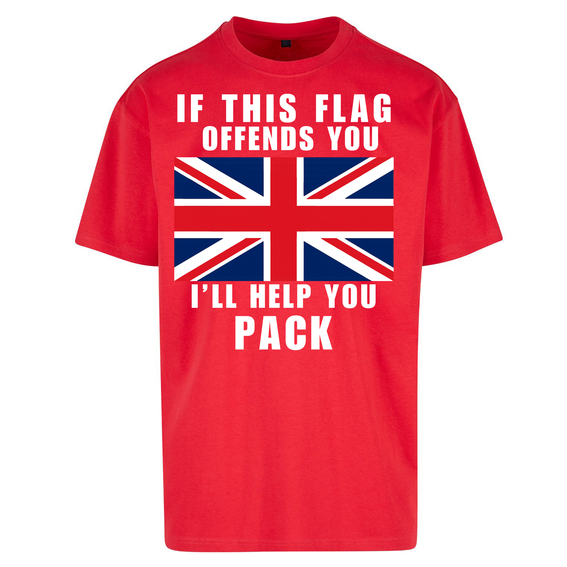 If This Flag Offends You I Will Help You Pack Oversized T Shirts