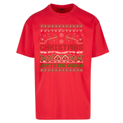 Christmas Joy to the World Christmas Oversized T Shirts