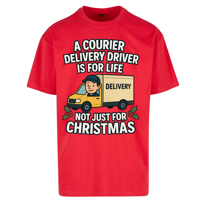 Courier Delivery Driver Christmas Oversized T Shirts